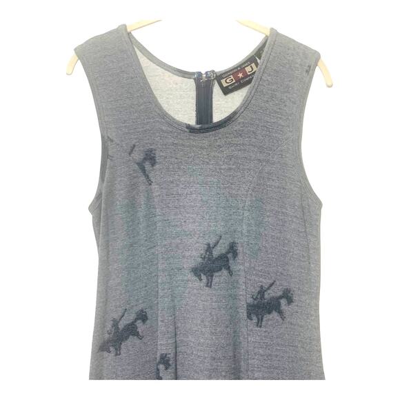 Vintage Rodeo Cowgirl Midi Dress Gordon & James Bronco Dress! sz S - Picture 2 of 8